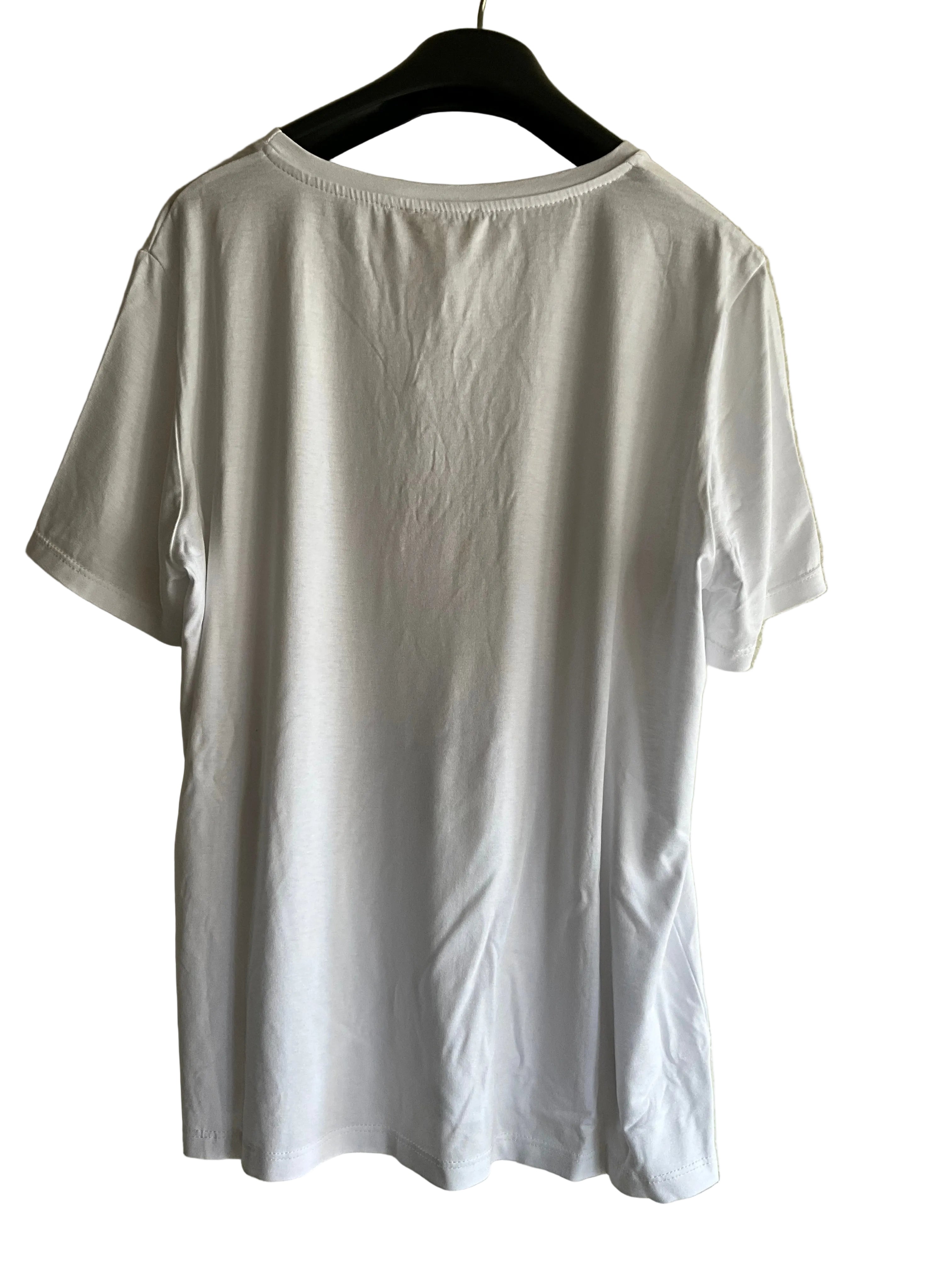 T-shirt Bianca Stampa Oro & Animalier