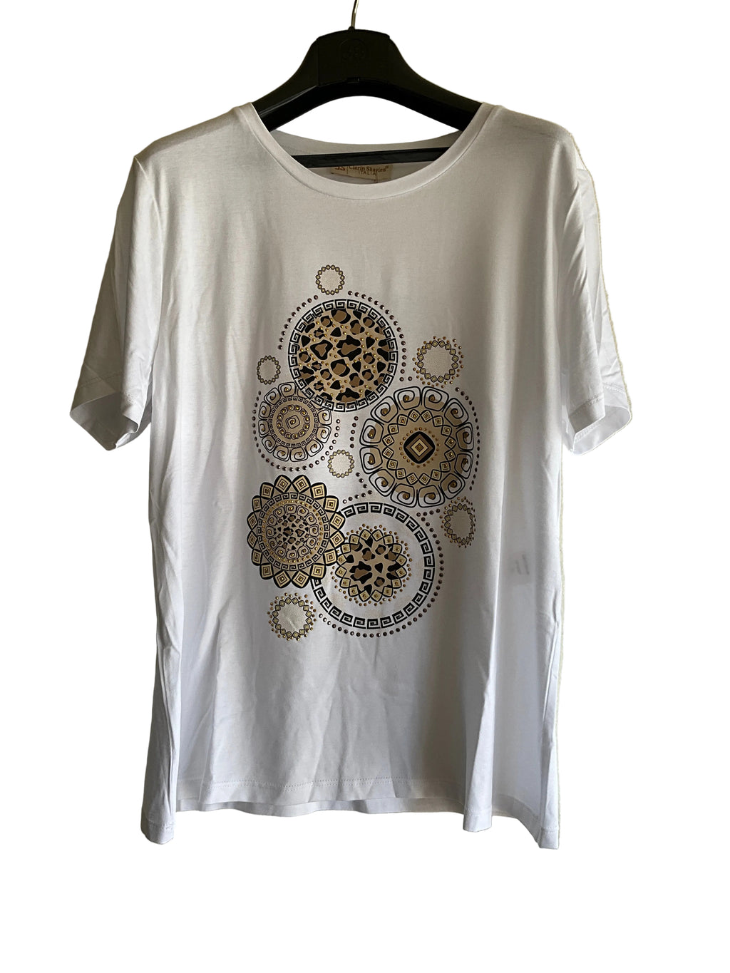 Maglia Bianca Geometrica