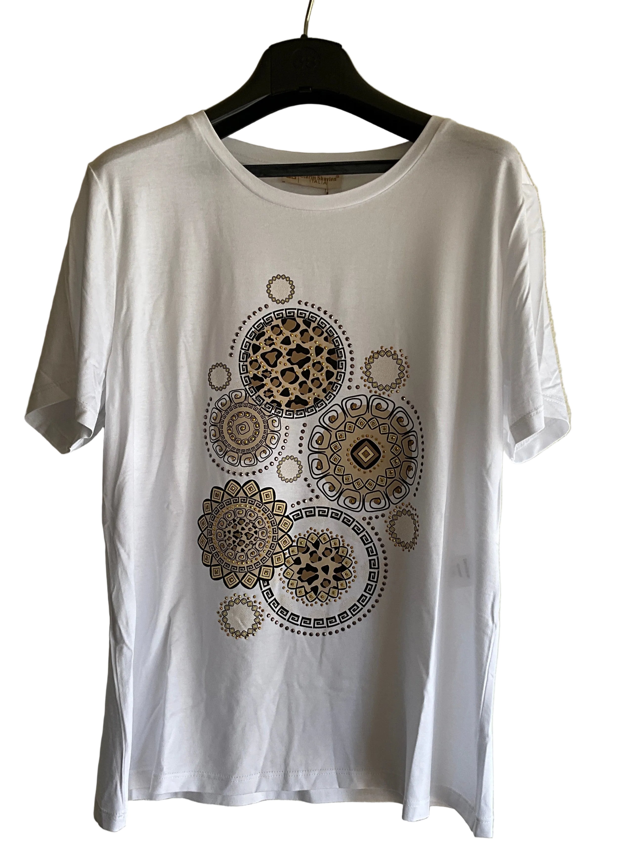 Maglia Bianca Geometrica