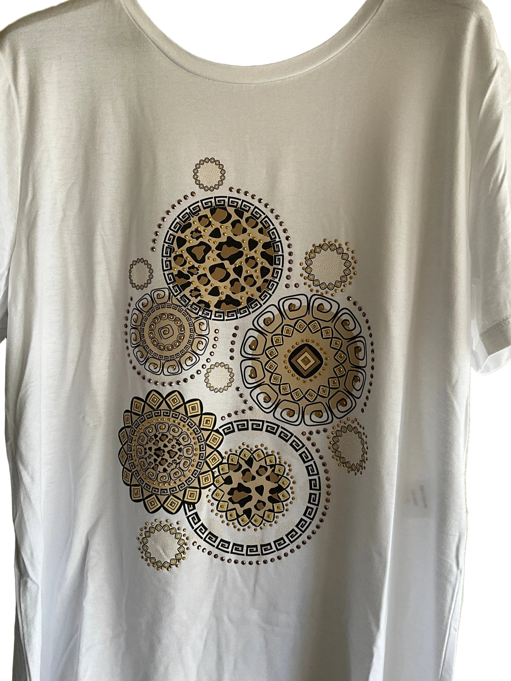 Maglia Bianca Geometrica