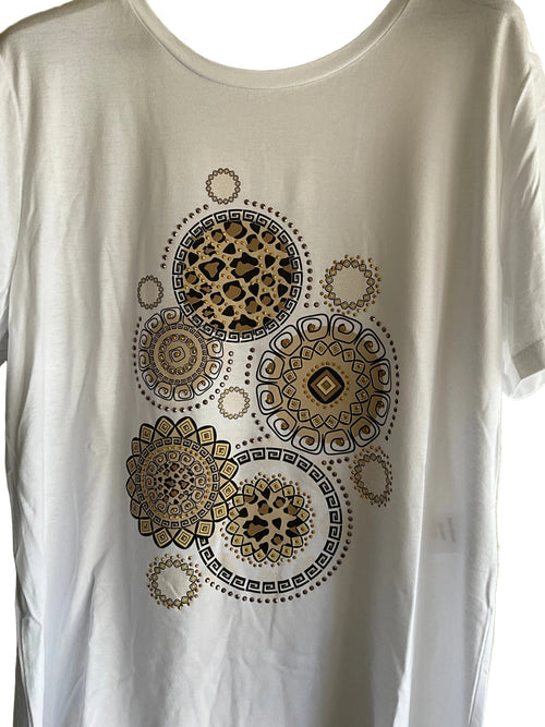Maglia Bianca Geometrica